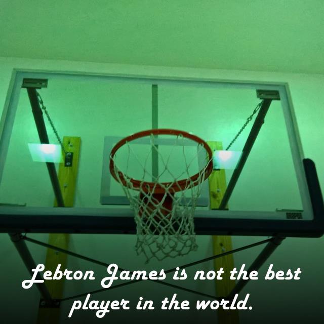 Lebron James is not the best player in the world.