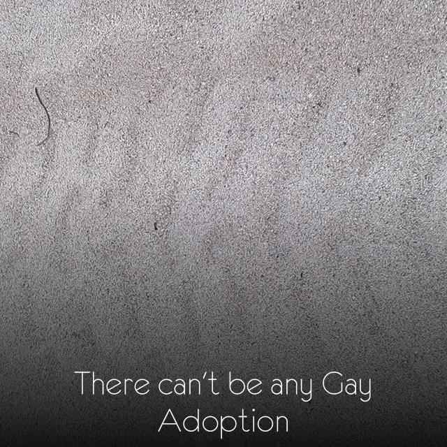 There can't be any Gay Adoption