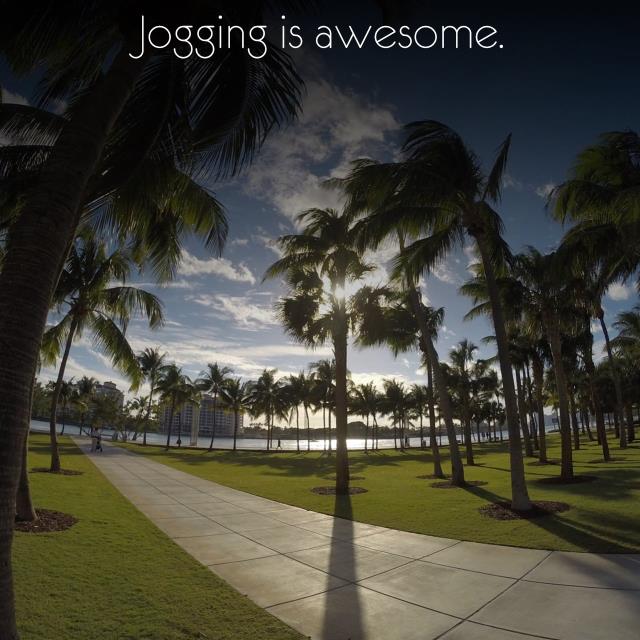 Jogging is awesome.