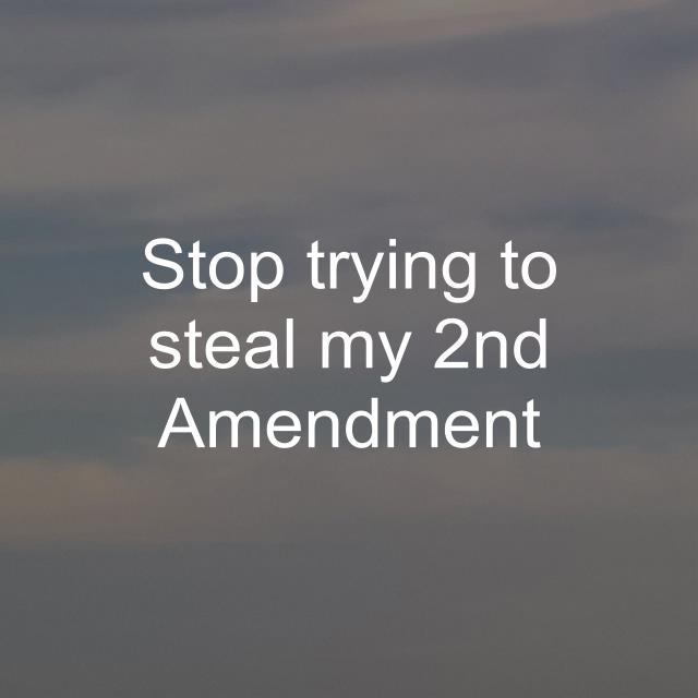Stop trying to steal my 2nd Amendment