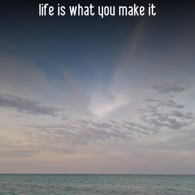 life is what you make it