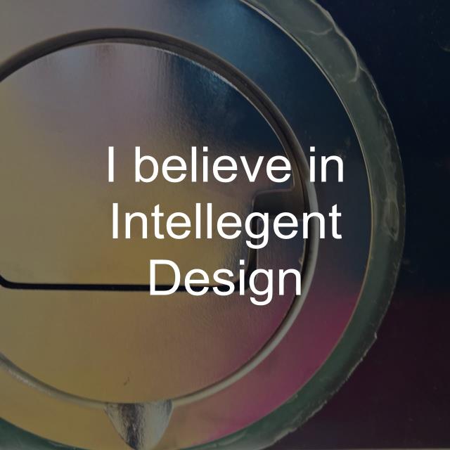 I believe in Intellegent Design