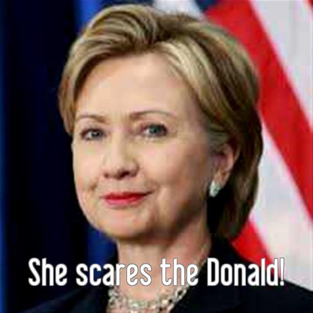 She scares the Donald!