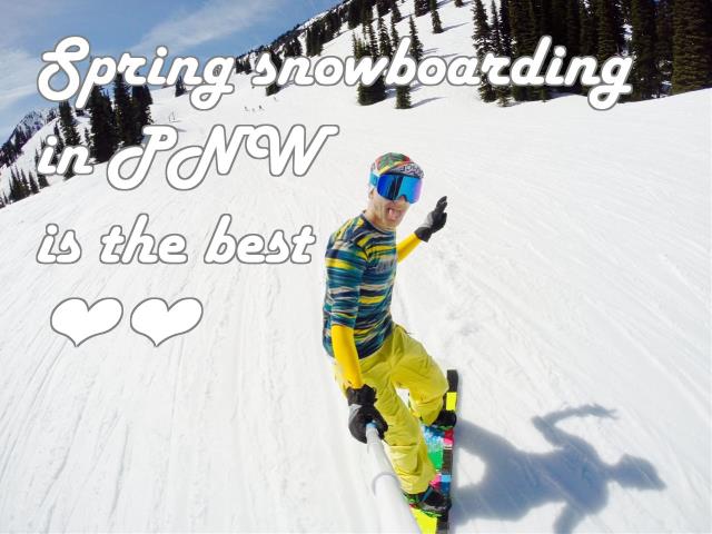Spring snowboarding in PNW is the best ❤❤