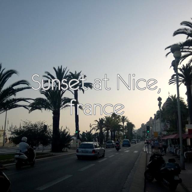 Sunset at Nice, france