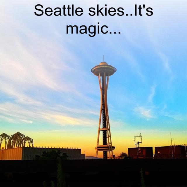 Seattle skies..It's magic...