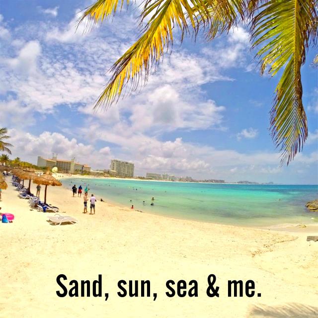 Sand, sun, sea & me.