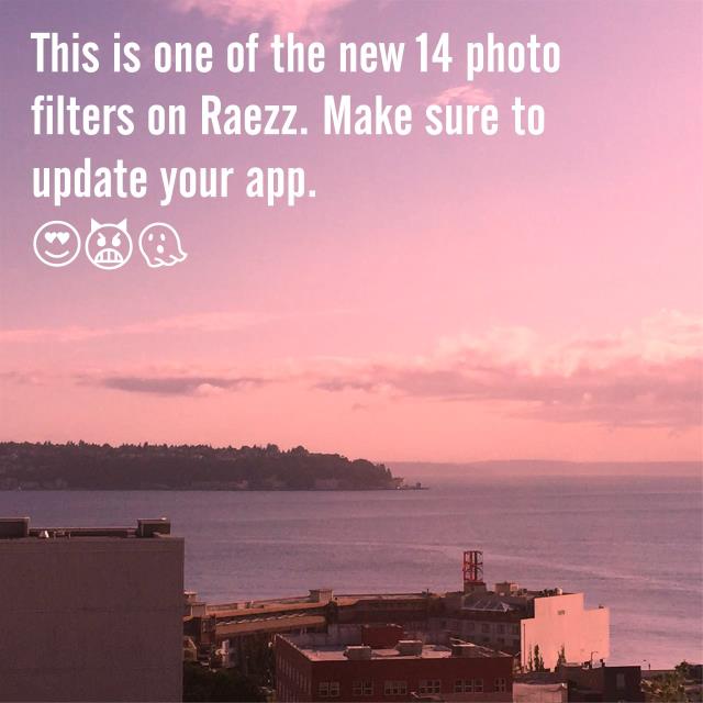 This is one of the new 14 photo filters on Raezz. Make sure to update your app. 😍👿👻